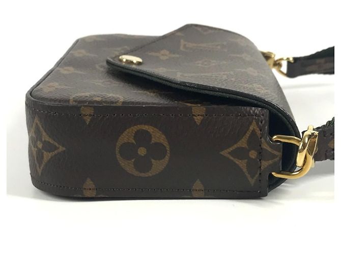 Multi Pochette Monedero Monogram Louis Vuitton Castaño Caqui Monograma - vista 4