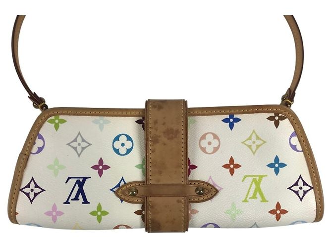 Borsa Shirley Monogram Multicolor Louis Vuitton Bianco Multicolore Monogramma - vista 3