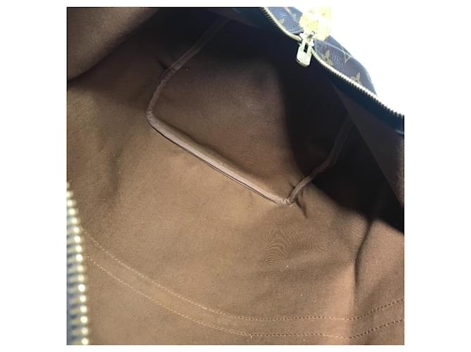 Borsa Louis Vuitton Monogram Keepall 55 Marrone Monogramma - vista 14