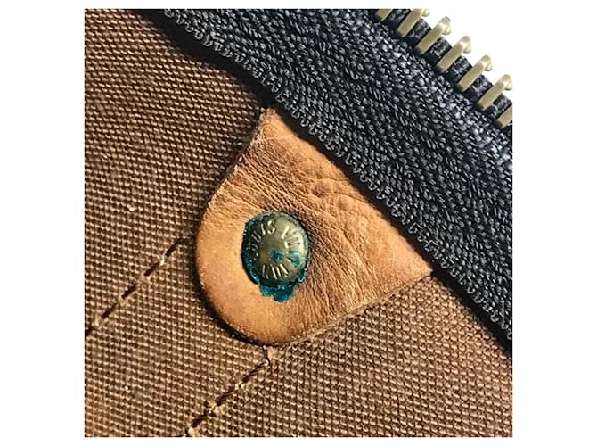 Borsa Louis Vuitton Monogram Keepall 55 Marrone Monogramma - vista 15