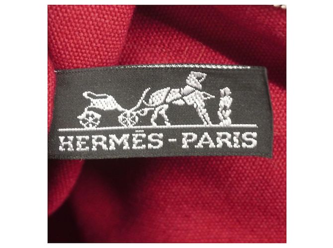 Hermès Hermes Troca Horizontal MM Canvas Tote Bag Rot - Ansicht 5