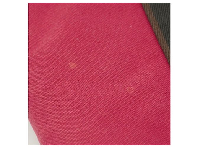 Hermès Hermes Troca Horizontal MM Canvas Tote Bag Rot - Ansicht 7