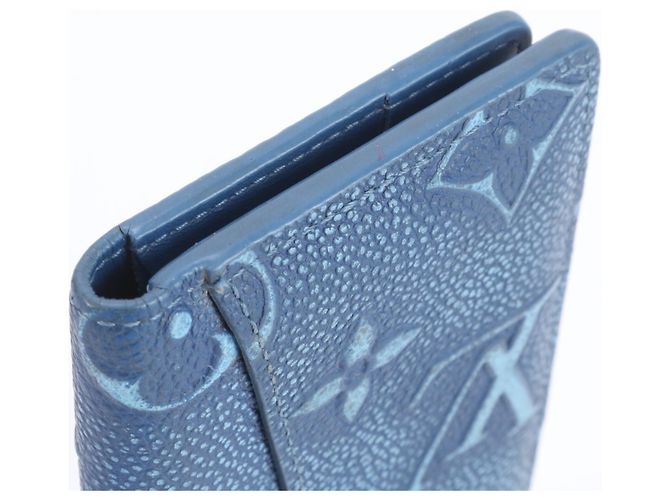 Louis Vuitton Monogram Organizer de Poche M81771 Blu - vista 4