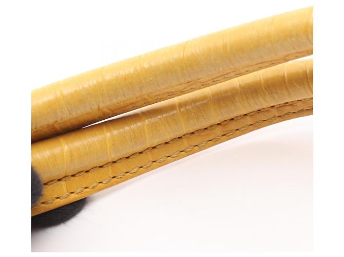 Céline Borsa a mano Celine in tela goffrata e pelle Beige Giallo - vista 7