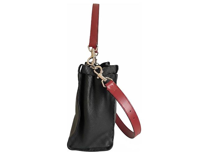 Borsa Fendi Peekaboo in pelle nera (misura Large ) Nero Rosso - vista 9