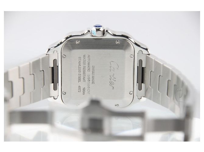 Cartier Santos de Cartier LM Automatico WSSA0062 Quadrante Verde Silver hardware - vista 11
