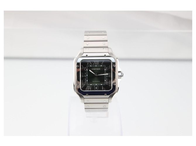 Cartier Santos de Cartier LM Automatico WSSA0062 Quadrante Verde Silver hardware - vista 15