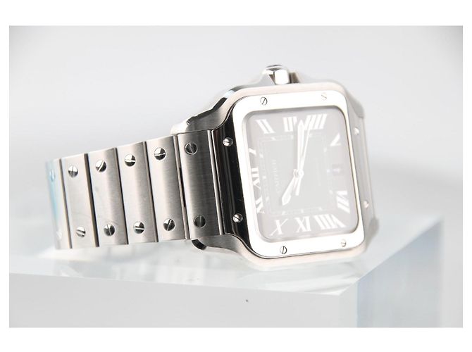 Cartier Santos de Cartier LM Automatico WSSA0062 Quadrante Verde Silver hardware - vista 7
