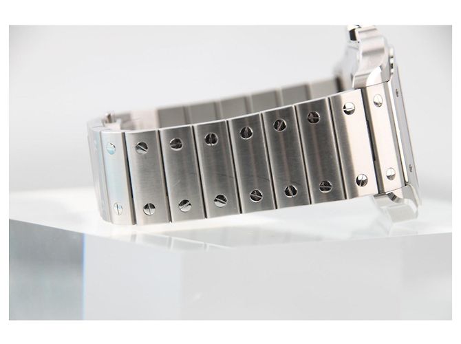 Cartier Santos de Cartier LM Automatico WSSA0062 Quadrante Verde Silver hardware - vista 8