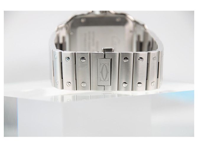 Cartier Santos de Cartier LM Automatico WSSA0062 Quadrante Verde Silver hardware - vista 9
