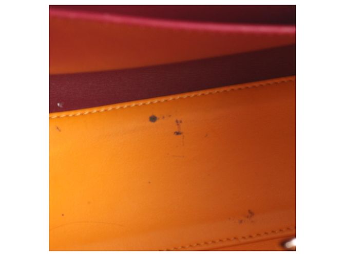 Borsa a mano in pelle Louis Vuitton City Steamer MINI Rosso Arancione Bordò - vista 12