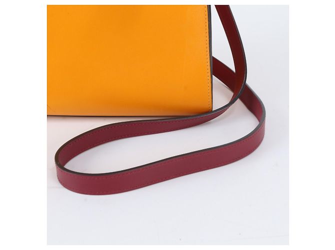 Borsa a mano in pelle Louis Vuitton City Steamer MINI Rosso Arancione Bordò - vista 2