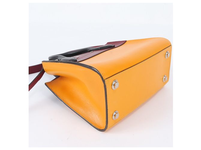 Borsa a mano in pelle Louis Vuitton City Steamer MINI Rosso Arancione Bordò - vista 5