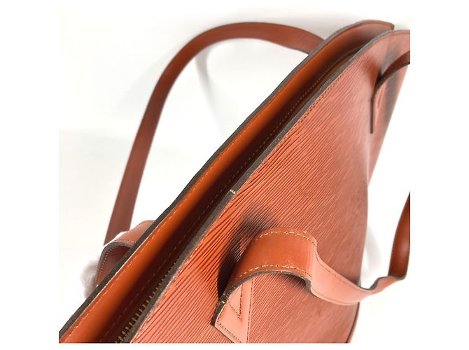 Borsa Tote Louis Vuitton Epi Saint Jacques Marrone - vista 12