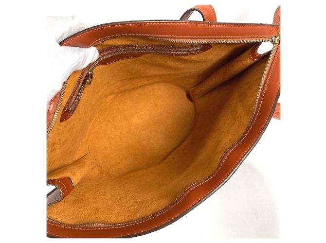 Borsa Tote Louis Vuitton Epi Saint Jacques Marrone - vista 14