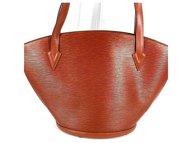 Borsa Tote Louis Vuitton Epi Saint Jacques Marrone - vista 2