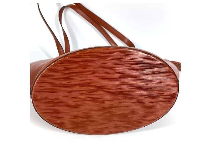 Borsa Tote Louis Vuitton Epi Saint Jacques Marrone - vista 5