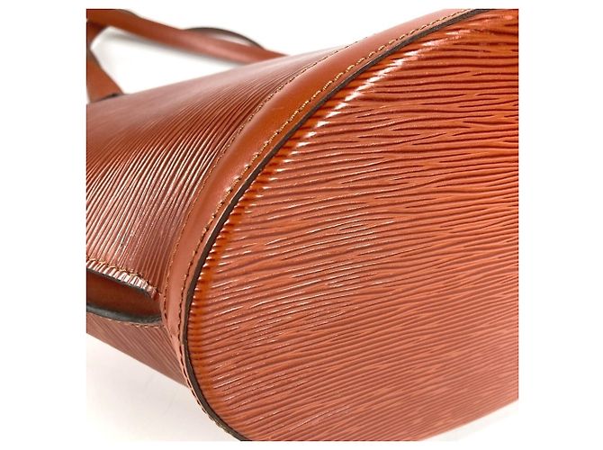 Borsa Tote Louis Vuitton Epi Saint Jacques Marrone - vista 8
