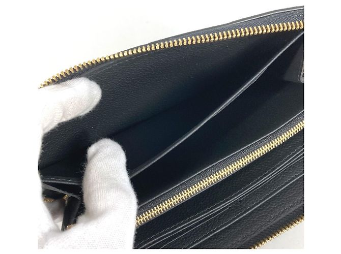 Louis Vuitton Monogram Empreinte Zippy Wallet Schwarz Mehrfarben - Ansicht 9