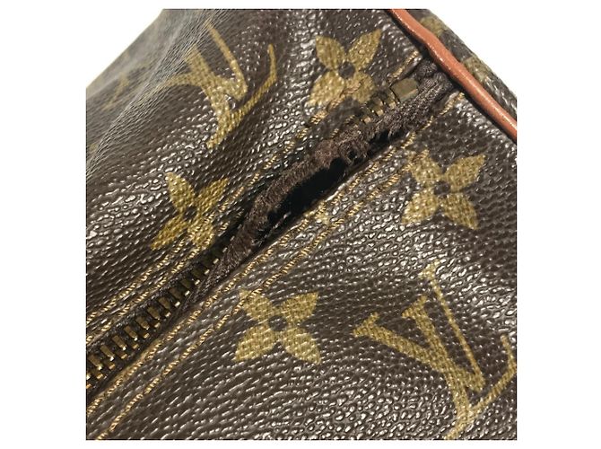 Borsa a Spalla Louis Vuitton Monogram Papillon 30 Marrone Monogramma - vista 11
