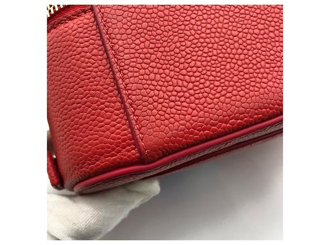 Vanity Case Chanel Small Red Caviar Leather Rosso - vista 10