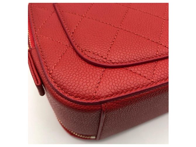Vanity Case Chanel Small Red Caviar Leather Rosso - vista 11