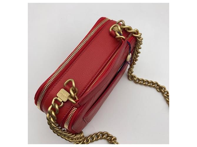 Vanity Case Chanel Small Red Caviar Leather Rosso - vista 13