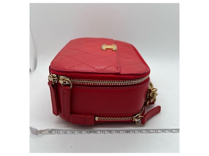Vanity Case Chanel Small Red Caviar Leather Rosso - vista 14