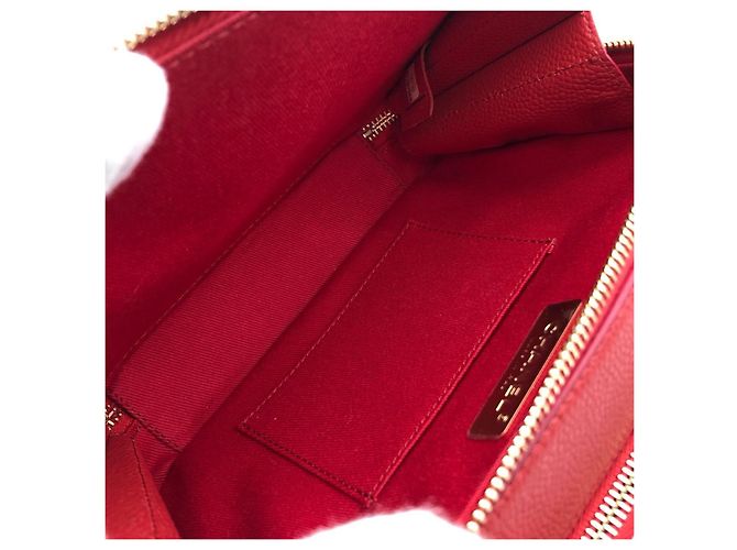 Vanity Case Chanel Small Red Caviar Leather Rosso - vista 15