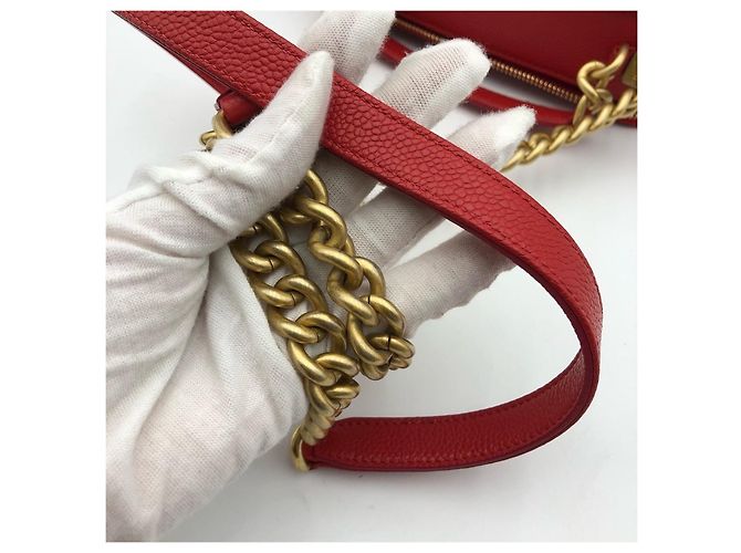 Vanity Case Chanel Small Red Caviar Leather Rosso - vista 17