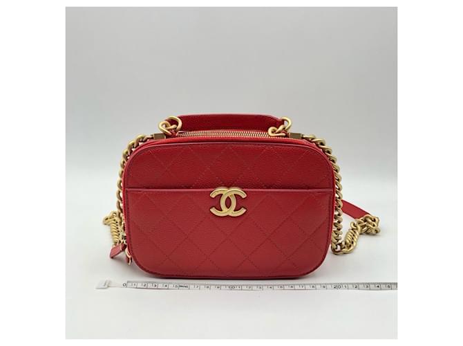 Vanity Case Chanel Small Red Caviar Leather Rosso - vista 2