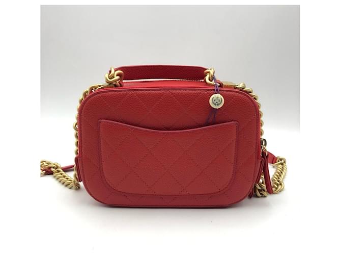 Vanity Case Chanel Small Red Caviar Leather Rosso - vista 3