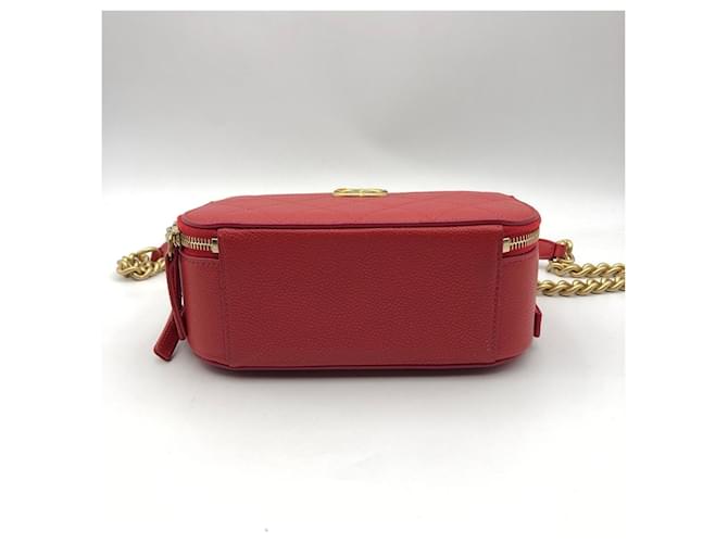 Vanity Case Chanel Small Red Caviar Leather Rosso - vista 6