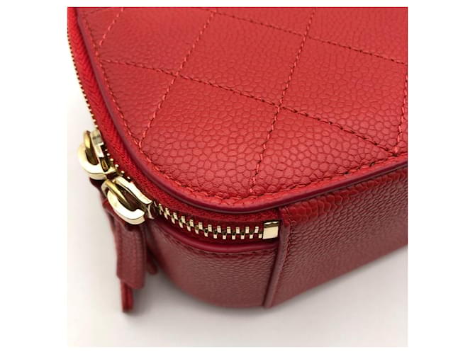 Vanity Case Chanel Small Red Caviar Leather Rosso - vista 7