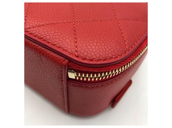 Vanity Case Chanel Small Red Caviar Leather Rosso - vista 8
