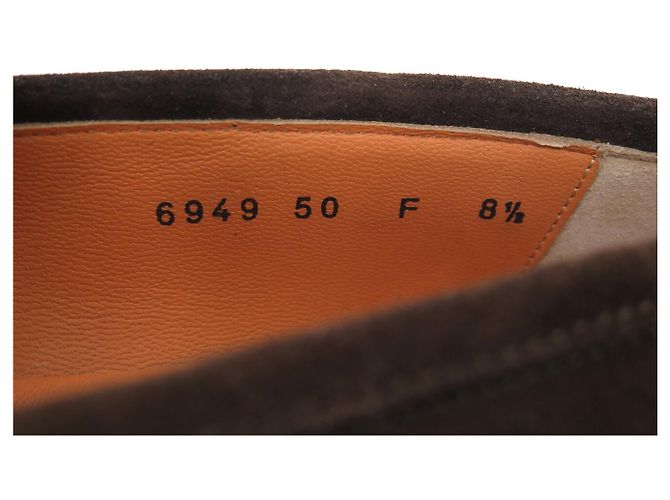SCARPE SANTONI MOCASSINI 6949 8.5 IT 43.5 FR CAMOSCIA LOAFERS SHOES - vista 11