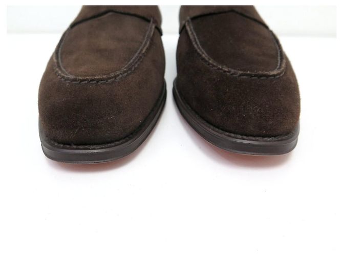 SCARPE SANTONI MOCASSINI 6949 8.5 IT 43.5 FR CAMOSCIA LOAFERS SHOES - vista 4