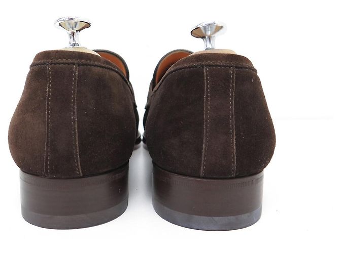 SCARPE SANTONI MOCASSINI 6949 8.5 IT 43.5 FR CAMOSCIA LOAFERS SHOES - vista 5