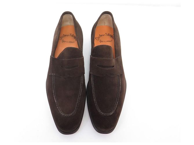SCARPE SANTONI MOCASSINI 6949 8.5 IT 43.5 FR CAMOSCIA LOAFERS SHOES - vista 8