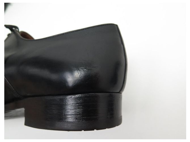 CHAUSSURES JM WESTON 300 RICHELIEU 7.5D 41.5 CUIR NOIR + EMBAUCHOIRS SHOES - vue 12