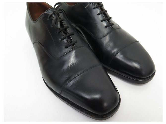 CHAUSSURES JM WESTON 300 RICHELIEU 7.5D 41.5 CUIR NOIR + EMBAUCHOIRS SHOES - vue 14