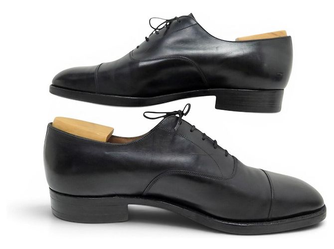 CHAUSSURES JM WESTON 300 RICHELIEU 7.5D 41.5 CUIR NOIR + EMBAUCHOIRS SHOES - vue 2