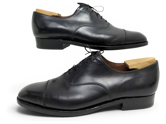 CHAUSSURES JM WESTON 300 RICHELIEU 7.5D 41.5 CUIR NOIR + EMBAUCHOIRS SHOES - vue 3