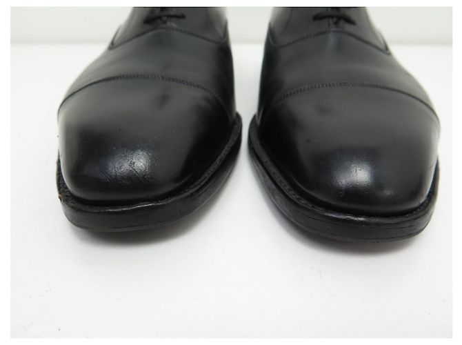 CHAUSSURES JM WESTON 300 RICHELIEU 7.5D 41.5 CUIR NOIR + EMBAUCHOIRS SHOES - vue 4