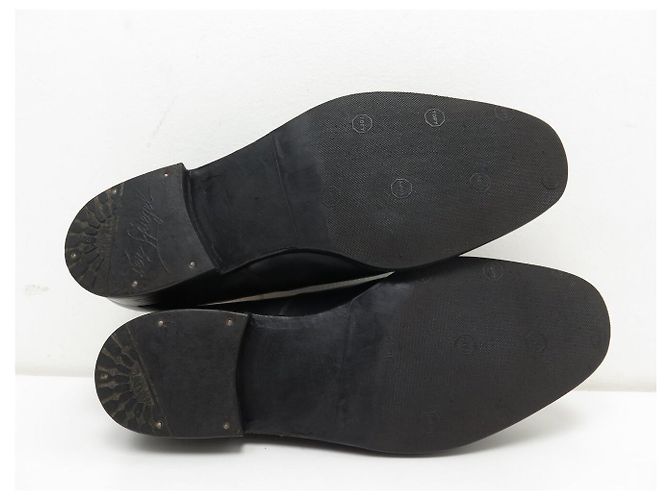 CHAUSSURES JM WESTON 300 RICHELIEU 7.5D 41.5 CUIR NOIR + EMBAUCHOIRS SHOES - vue 6