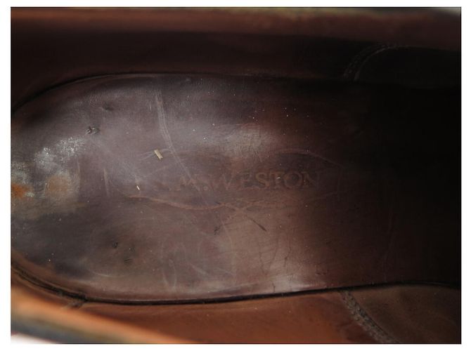 CHAUSSURES JM WESTON 300 RICHELIEU 7.5D 41.5 CUIR NOIR + EMBAUCHOIRS SHOES - vue 9