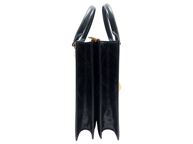 NUOVA BORSA SCHIAPARELLI FACE CABAS TOTE IN PELLE NERA Nero - vista 4