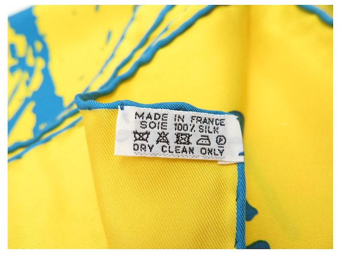 Hermès NUOVO FULLETTO HERMES CHEVAL SURPRISE REMIX CARRE 90 SETA GIALLO + SCATOLA - vista 16