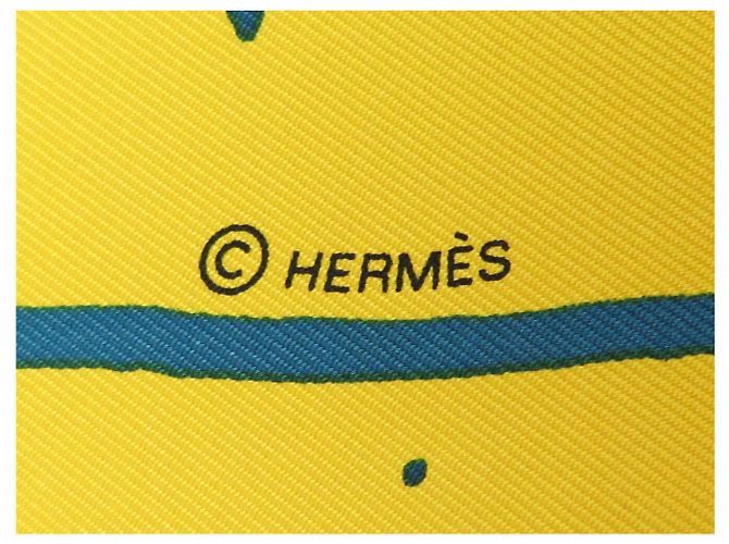 Hermès NUOVO FULLETTO HERMES CHEVAL SURPRISE REMIX CARRE 90 SETA GIALLO + SCATOLA - vista 8