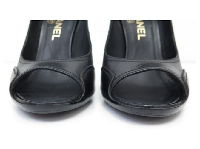 DECOLLATE CHANEL G29862 38 PELLE NERA Nero - vista 4
